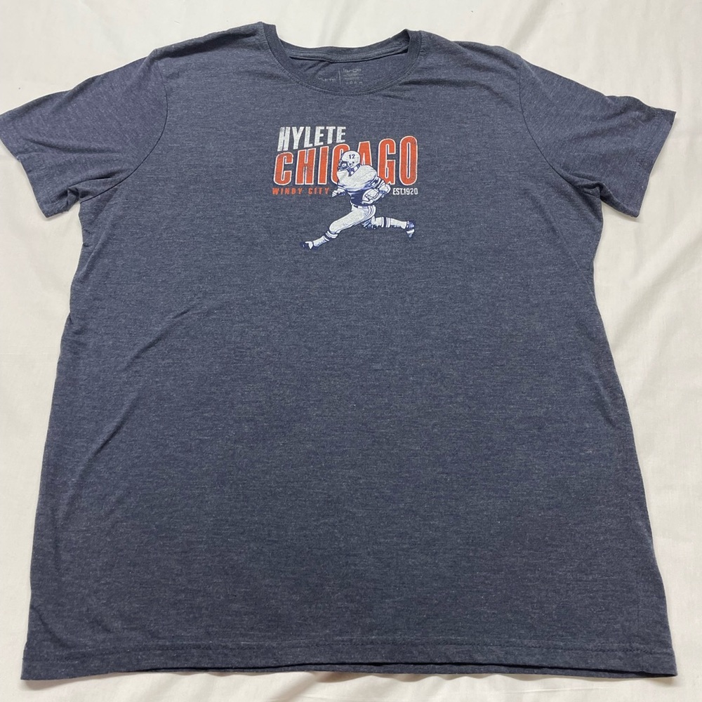 Mens Hylete Chicago Blue Short Sleeve T-Shirt Size Large